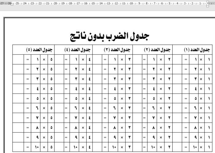 وورد وول جدول الضرب جدول الضرب وورد وول جدول الضرب word جدول الضرب وورد ...