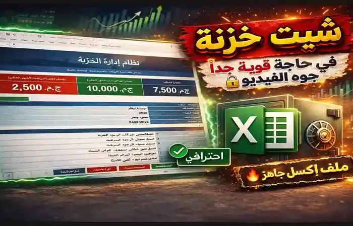 شيت خزينة اكسيل